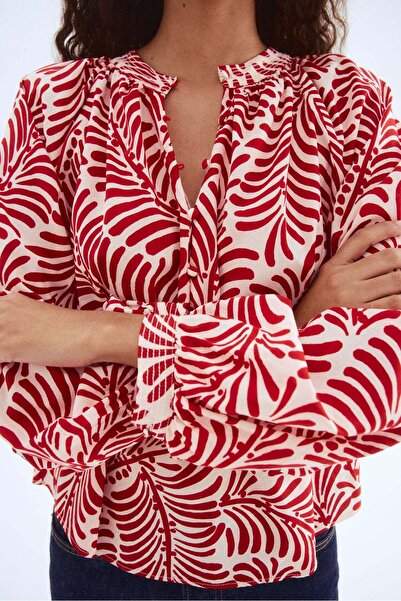 H&M Band-collar blouse