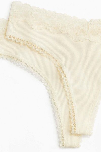 H&M 2-pack cotton thong briefs
