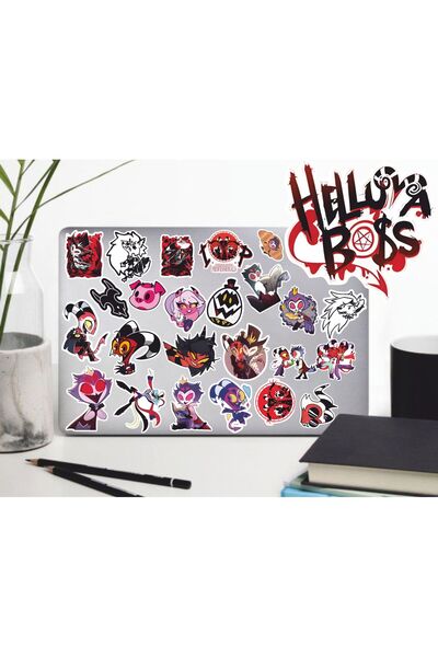 hediyenebak Helluva Boss Sticker Seti | Laptop Ajanda PC Tablet Telefon Defte...