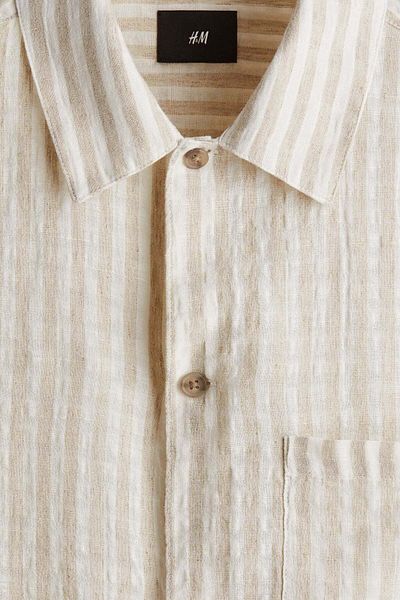 H&M Regular Fit Linen-blend shirt