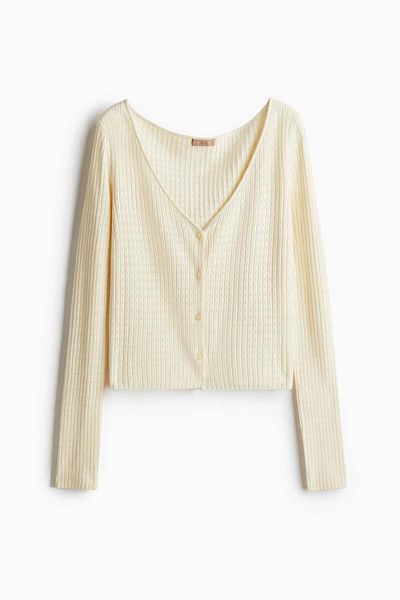 H&M Pointelle-knit cardigan