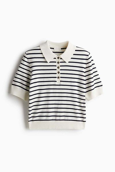 H&M Fine-knit polo shirt