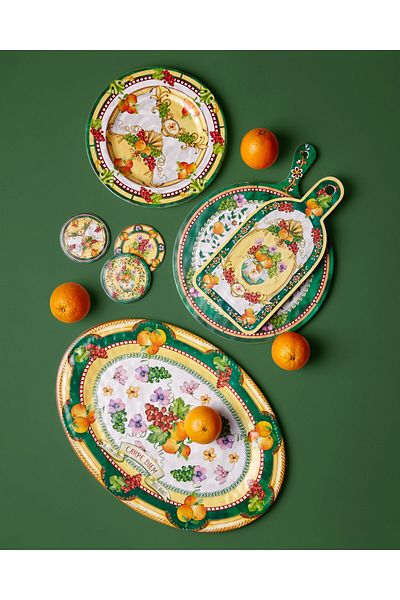 CHIARA ALESSI Carpe Diem Yellow Melamine Serving Plate 50 cm