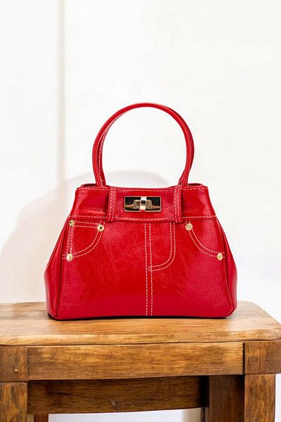Glemix Nepal Red Skin Jean Model Design Women's Hand and Shoulder Bag