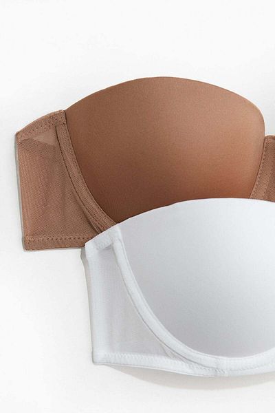 H&M 2-pack padded microfibre balconette bras