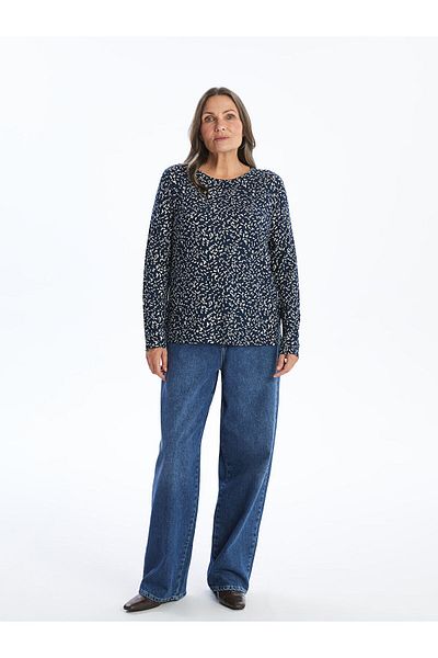 LC Waikiki Crew Neck Patterned Women's Blouse