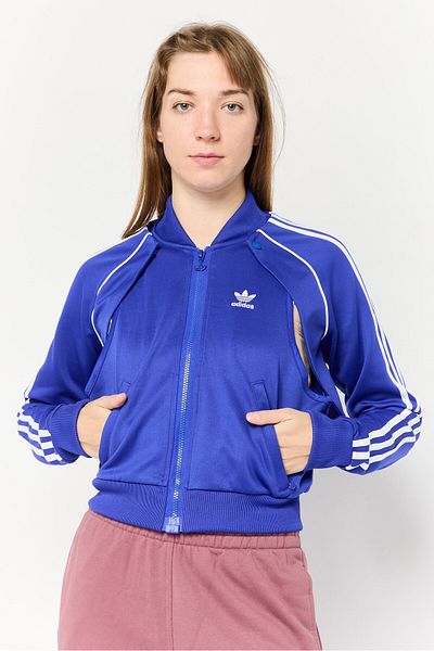 adidas Women Sportswear Fit Long Sleeve Outdoor Track Jacket, Blue