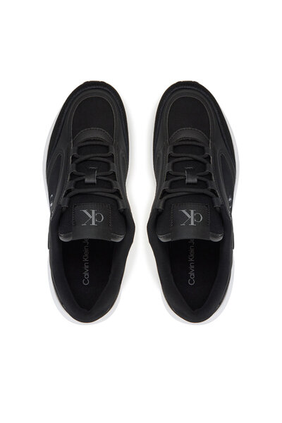 Calvin Klein Kadın Renk Geçişli Orta Topuk Rahat Kalın Taban CK Yazı Detaylı Siyah Sneaker YW0YW01743-BEH