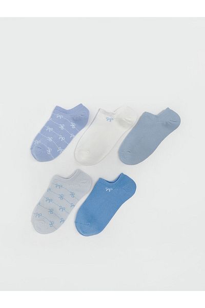 LC Waikiki Ciorapi papuci de damă cu model panglică, pachet de 5