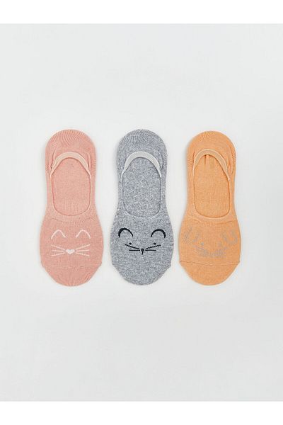 LC Waikiki Printed Women's Ballerina Socks 3-Pack