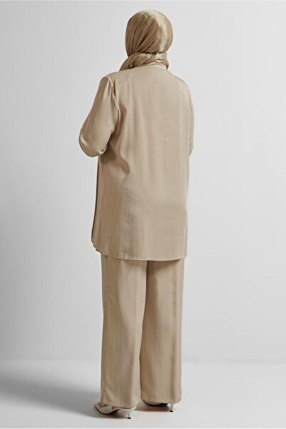 Alvina Shirt Collar Pants Suit 20733