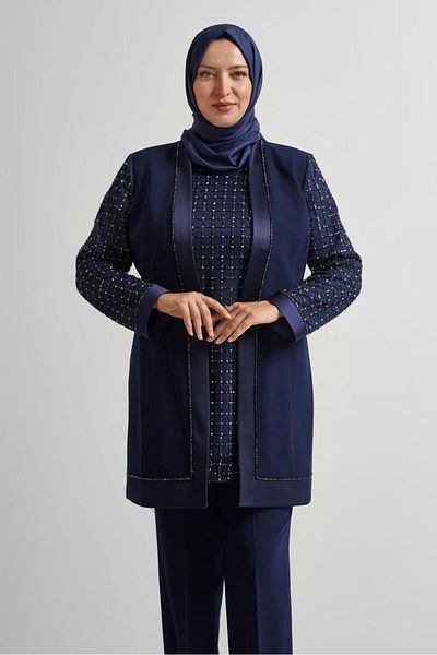 Alvina Pul Embroidered Triple Pants Suit 30521
