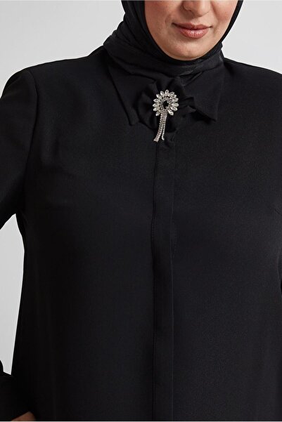 Alvina Plus Size Brooch Detailled Tunic 20752