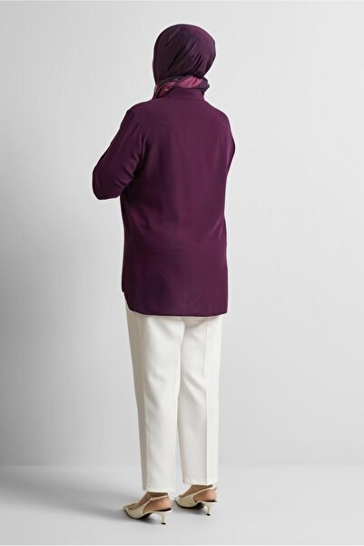 Alvina Plus Size Brooch Detailled Tunic 20752