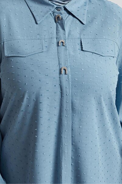 Alvina Shirt Collar Viscos Tunic 20742