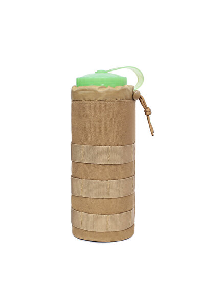 Choice حقيبة زجاجة مياه تكتيكية من طراز 1 بلون بني، مزودة بحامل، مناسبة للسفر...