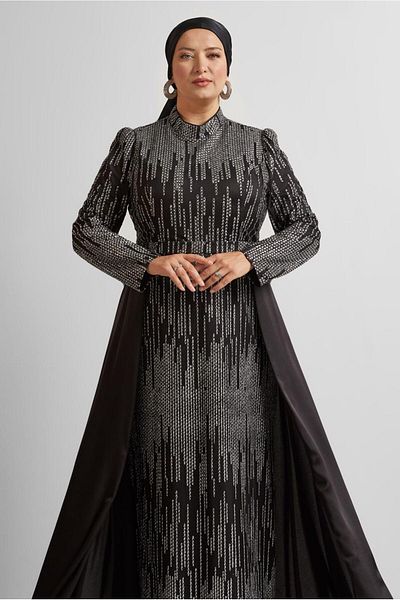 Alvina Silvery Plus Size Evening Dress 50448