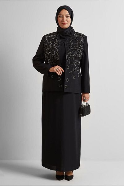 Alvina Embroidered Dress Suit 30526