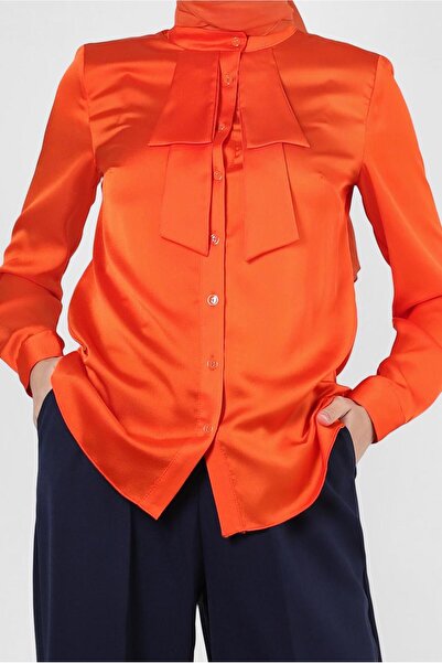 Alvina Σατέν μπλούζα με κουμπιά - 43867