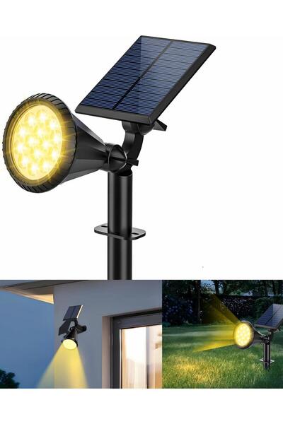 Kyrotech Gün Işığı 18 Led Solar Spot Lamba Bahçe Aydınlatması Güneş Enerjili ...