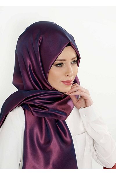 TRENDTESETTÜR ALBASTRU MARINE (MARINE-BURGUNDY) PENTRU FEMEI T 9534-1 Garzen Shawl