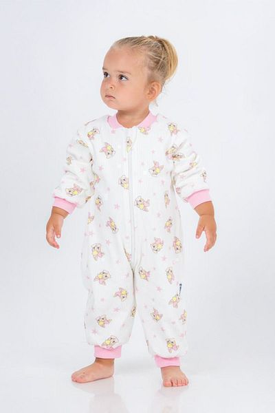 Minigimin Cicileri My Little One's Cicileri Ribbed Cotton Combed Cotton Character Printed Baby Jumpsuit - Pink