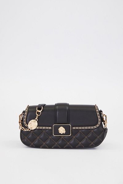 Levidor Black Buckle Detail Shoulder Bag