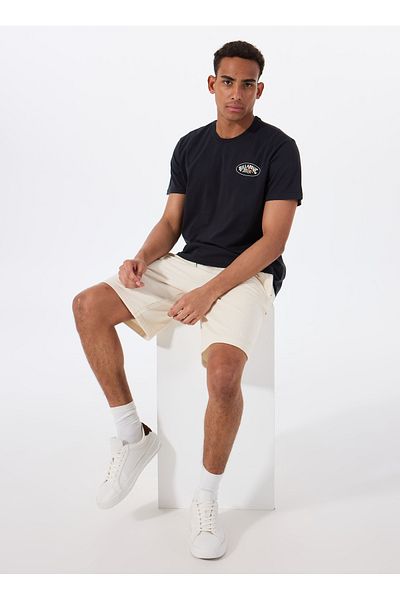 BİLLABONG Billabong Orbit Arch Premium Ss 24A 351502   Black Crew Neck Regular Fit Plain Men's T-Shirt