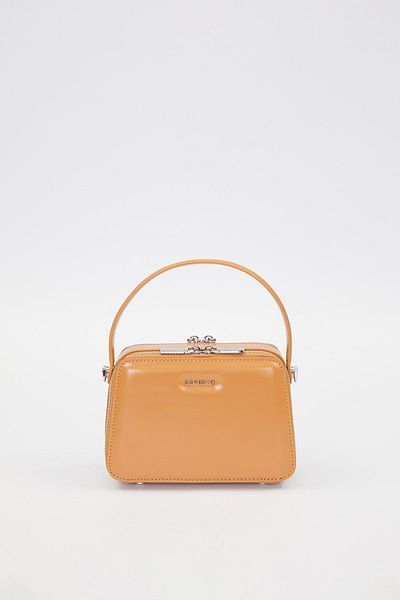Levidor Brown Square Bombe Look Shoulder Bag