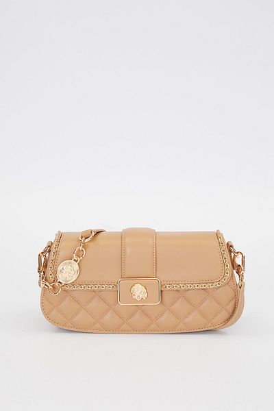 Levidor Khaki Buckle Detail Shoulder Bag