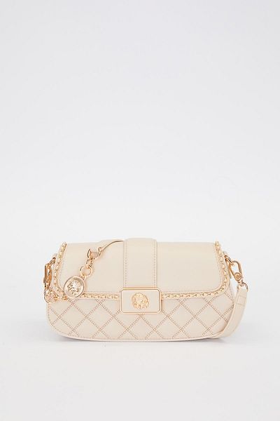 Levidor Mink Buckle Detail Shoulder Bag