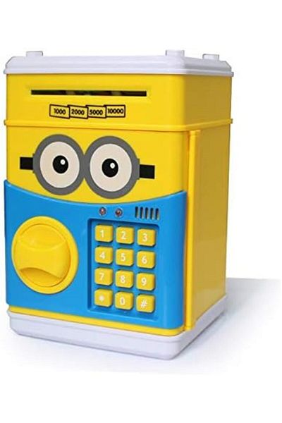 Other Minion cartoon design Piggy Bank Mini Atm Money Safe Box Safety Electronic Password Chewing Coins Ca