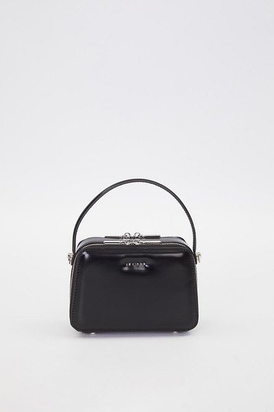 Levidor Black Square Bombe Look Shoulder Bag