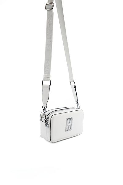 Silver Polo Silver & Polo White - Geantă de damă Sp1078 albă