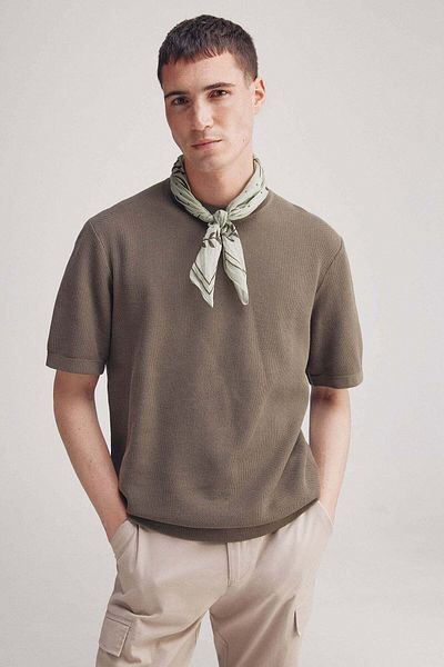 Springfield Short-sleeved Textured Jumper
