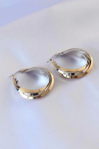 stainles steel Cercei cu cerc de oțel multicolori
