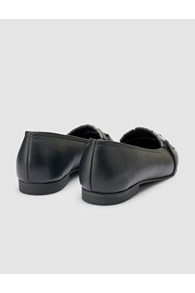 Cabani 100% Genuine Leather Black Women's Ballerinas