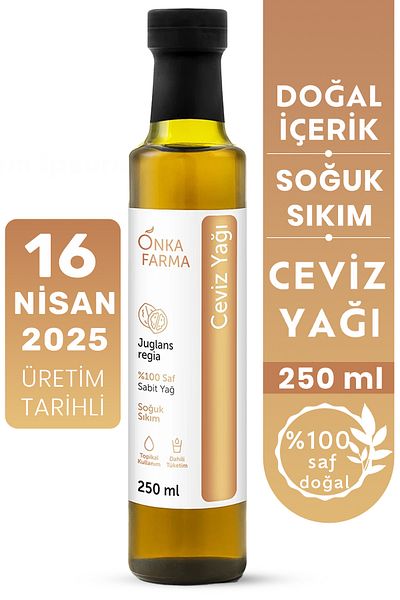 OnkaFarma Onka Farma - 250 ml 100% Natural and Pure Walnut Oil