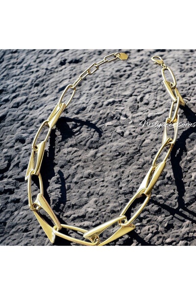 neslyaccessories Lightning Chain – Şimşek Form Zincir Kolye