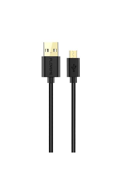 REDz Accessories Cablu de date și încărcare rapidă 2A, microUSB, 1m, negru, original Floveme, PVC