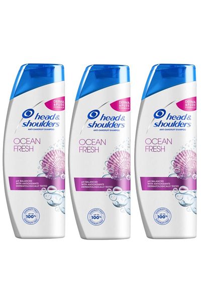 Head&Shoulders Head & Shoulders Ocean Fresh, șampon anti-mare, 3 bucăți x 330 ml