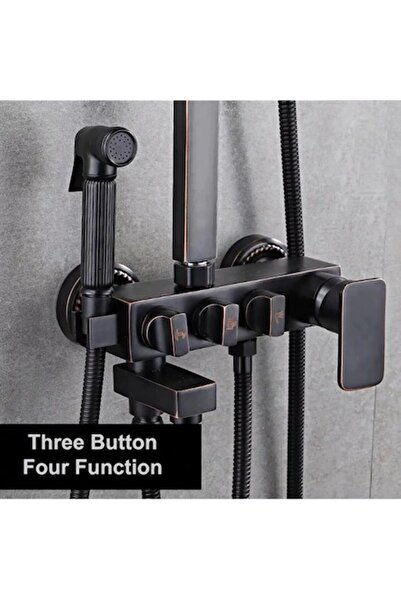 Smack 4-Function Shower Column Antique Black Smack 1736