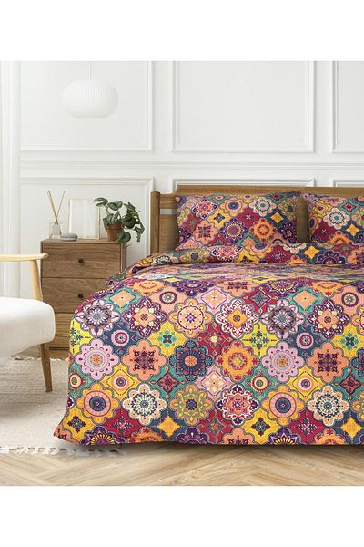 Menderes Home Cotton Collection Σετ Παπλωματοθήκη Μονή Harmoni