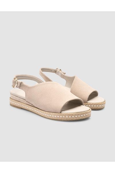 Cabani Sandale de damă din piele intoarsa din piele naturala 100% Stone