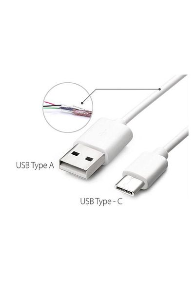 REDz Accessories Data Cable, Usb Type-c, Fast Charge, 2m, White