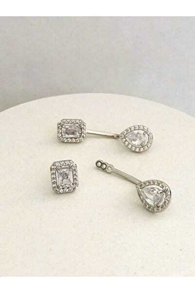 Mercan Aksesuar Çelik Damla Baget Küpe