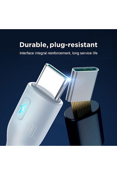 REDz Accessories Data Transfer Cable, Fast Charging, For Iphone 15, Type-c To Type-c, Joyroom S-cc100a13, White