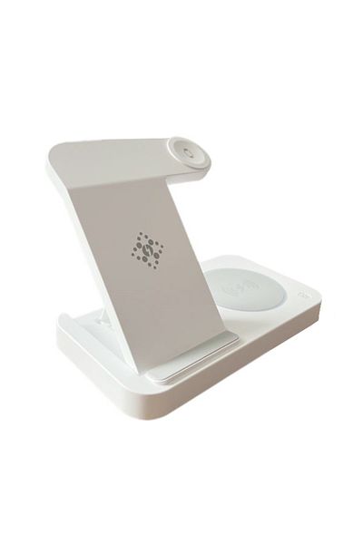REDz Accessories 4 In 1 Desk Stand, Multi Charge B-18, 15w Wireless Charging, Universal, White
