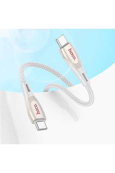 REDz Accessories Hoco U133 Cable, Type-c To Type-c, 1.2m, For Iphone 15/16 And Android, 60w, Data Transfer, Gray