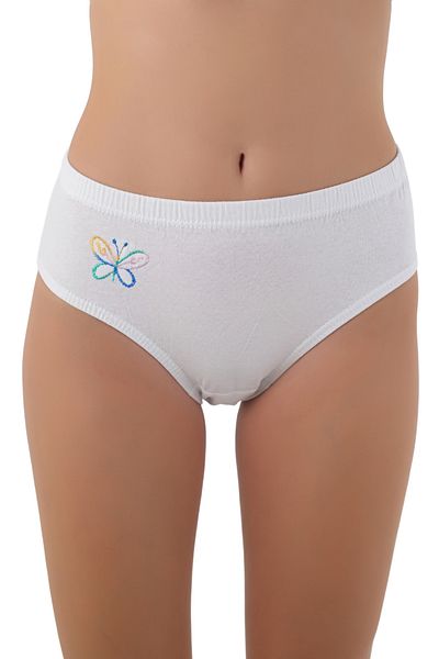 CENNETOĞLU Women's White Patterned Panties – 100% Cotton